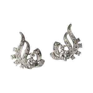 Vintage 18ct. White gold, diamond set earrings | gold diamond earrings, wedding jewellery, custom made earrings, melbourne jewellery