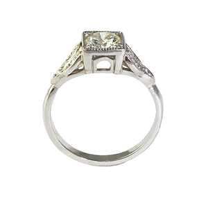 Contemporary Handmade Platinum Diamond Set Ring