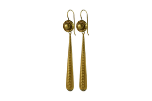 Antique 9ct. Yellow gold earrings or ear pendants