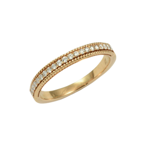 Contemporary 18ct. Rose gold and diamond ring | rose gold wedder, contemporary diamond ring