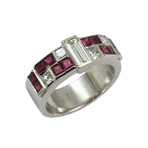 Handmade- white-gold-ruby-diamond-ring