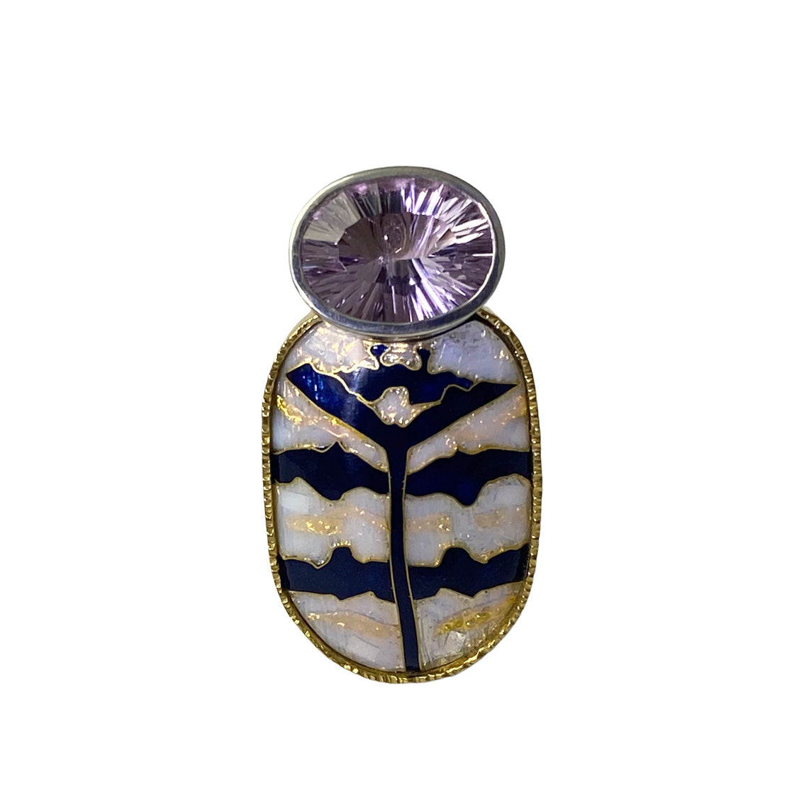 Enamel brooch 22ct.Yellow gold on Sterling Silver | debbie sheezel, melbourne jeweller, jewellery artist, enamel bug brooch, fine jewellery