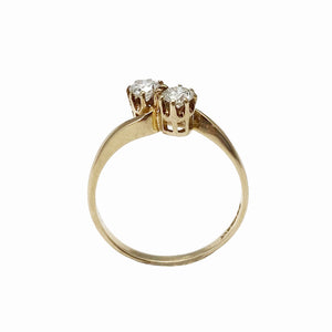 Vintage 9ct. Yellow gold Moi et Toi diamond ring | melbourne jeweller, moi et toi engagement ring, custom engagement ring, vintage engagement ring