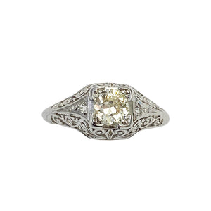 Vintage Platinum and 18ct. white gold diamond set ring ||