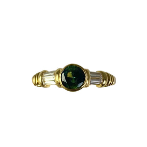 Contemporary-18ct-Yellow-Gold-Sapphire-Diamond-Ring