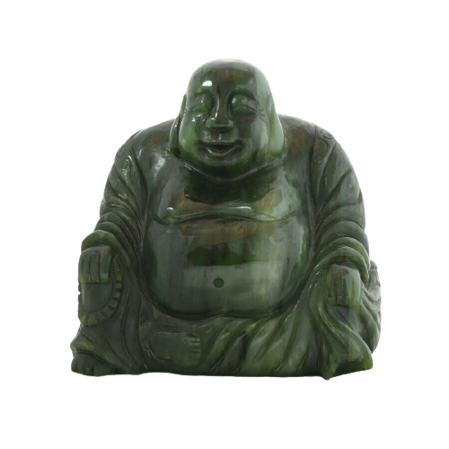 A nepherite jade Buddha.