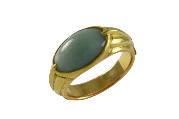 22ct. Rose and Yellow Gold Jade Ring