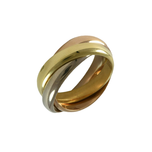 Handmade 18ct. Yellow, white and rose gold ring